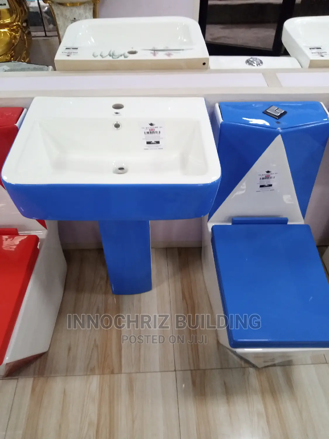 Married Blue And White Water Closet (WC)