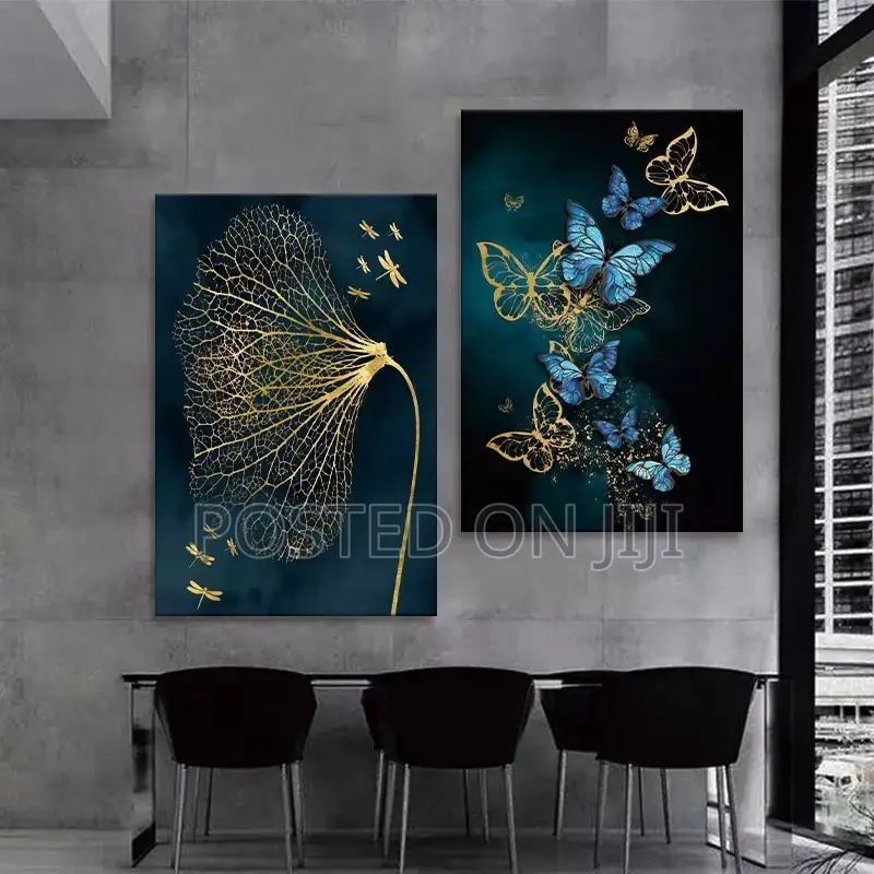 Blue Golden Canvas Print