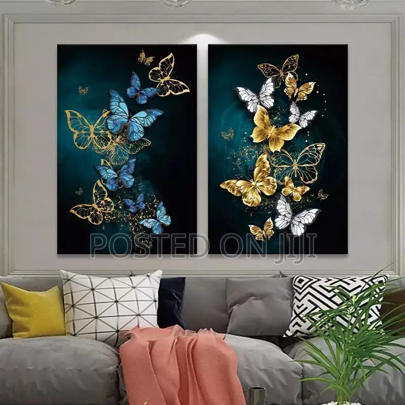 Blue Golden Canvas Print