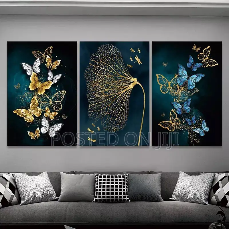 Blue Golden Canvas Print