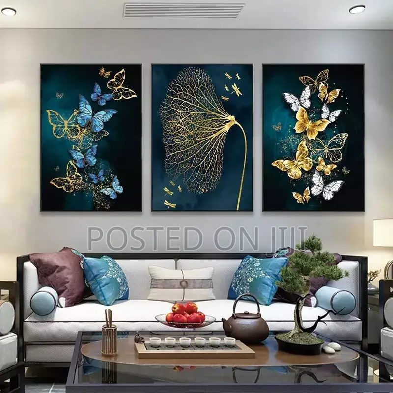 Blue Golden Canvas Print