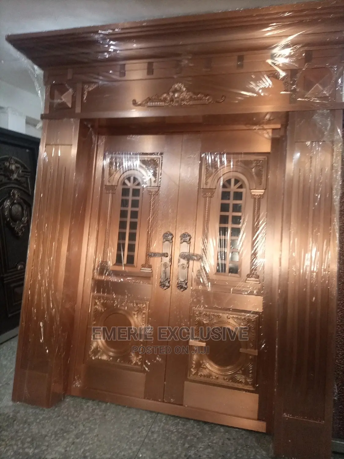 5ft:Original Real Copper Entrance Wt Big Ark and Pillar Door