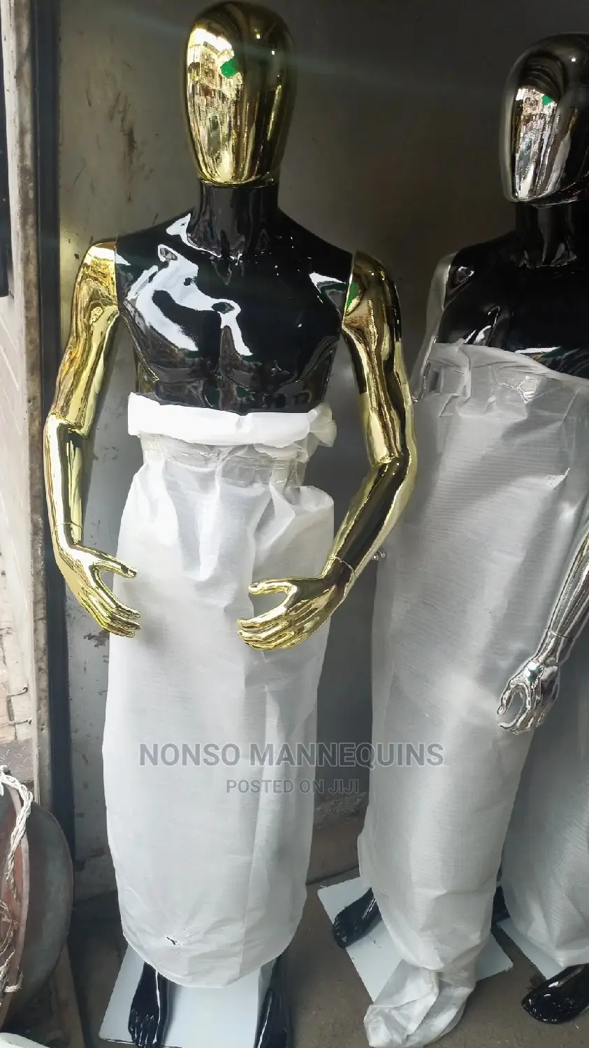 Male Chrome Mannequins Faceless