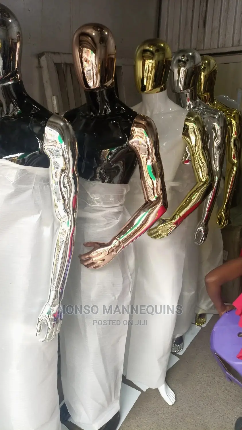 Male Chrome Mannequins Faceless
