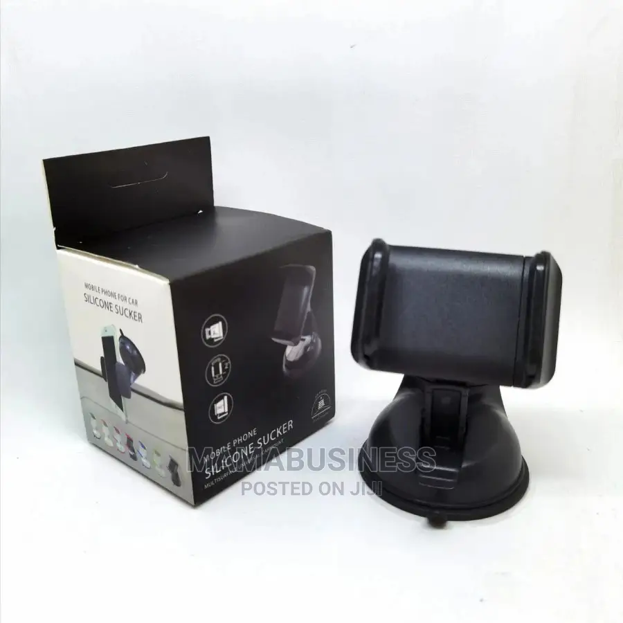 Mobile Phone Silicone Sucker Car Phone Holder - Black