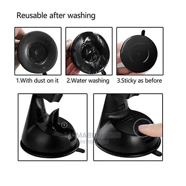 Mobile Phone Silicone Sucker Car Phone Holder - Black