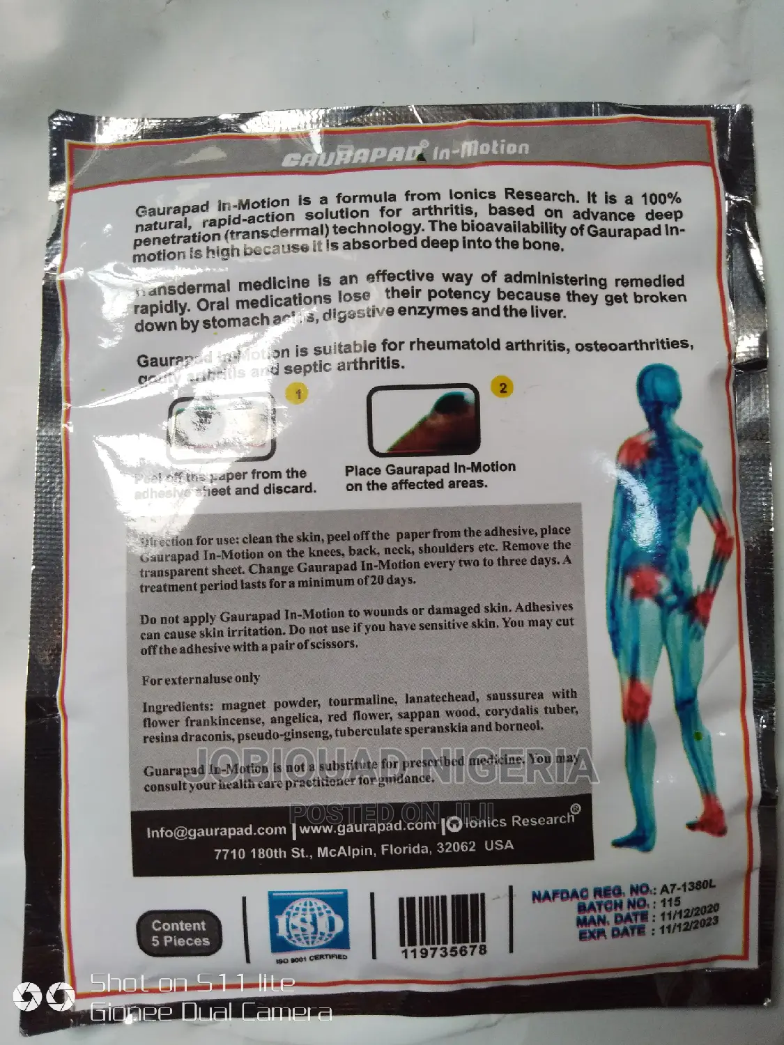 Gaurapad in Motion Suitable for Rheumatoid Osteoarthritis