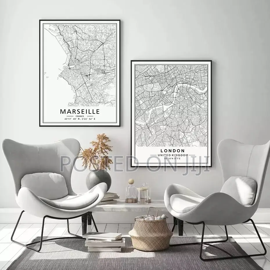 New York Custom Black and White Map