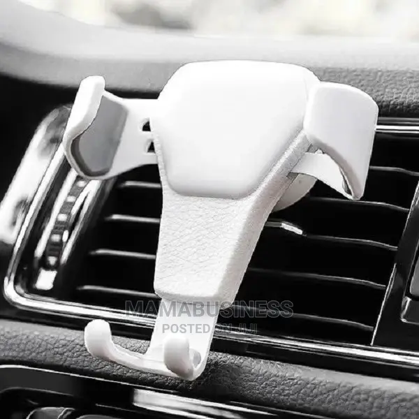Adjustable Car Air Vent Phone Holder - White