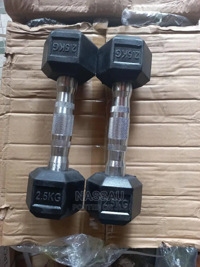 Pair of 2.5kg Hex Commercial Dumbbell