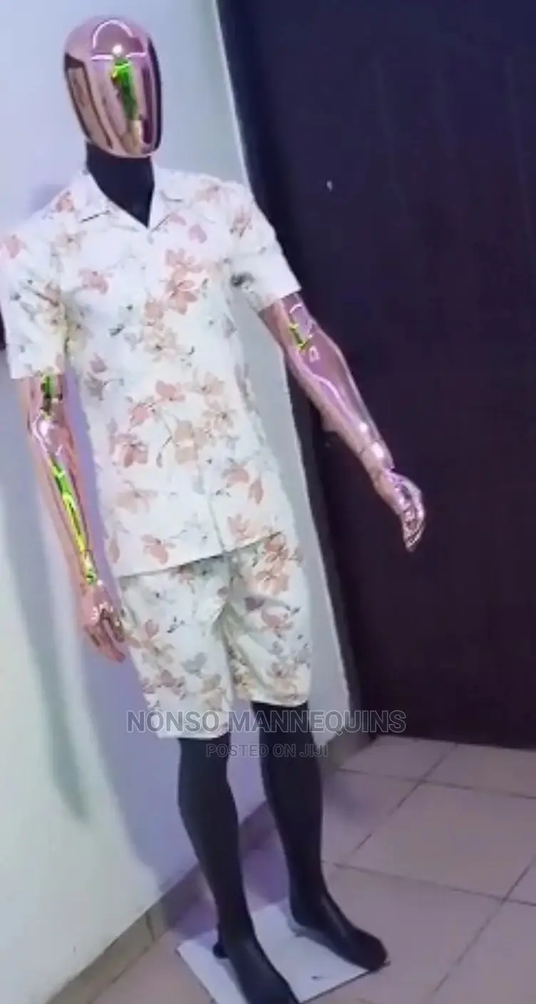 Bronze Black Male Egg Face Display Mannequins