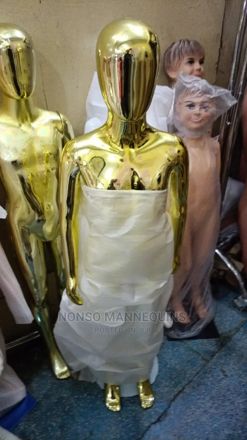 Age 5 to 12 Years Gold Chrome Kiddies Display Mannequin