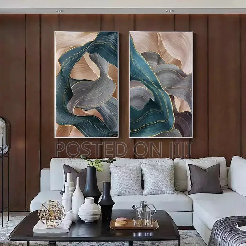 Modern Abstract Luxury Ribbon Painting