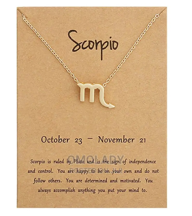 Zodiac Sign Gold Necklace - Scorpio