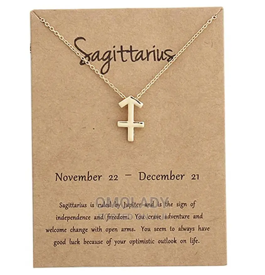 Zodiac Sign Gold Necklace - Sagittarius