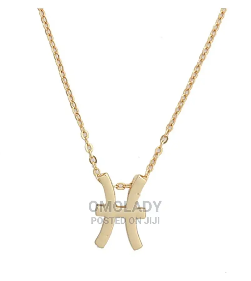 Zodiac Sign Gold Necklace - Pisces