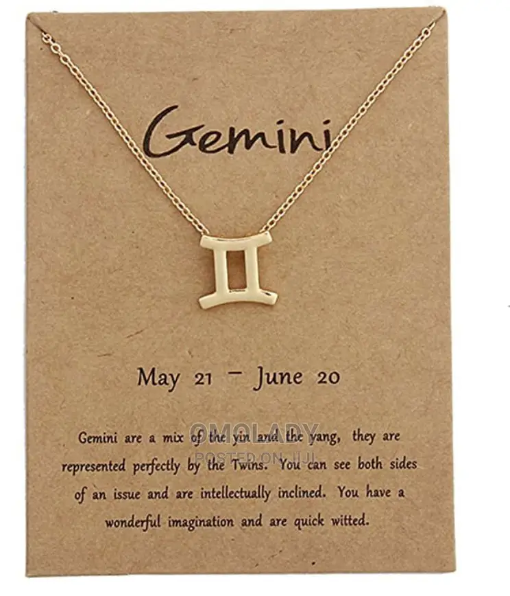 Zodiac Sign Gold Necklace - Gemini