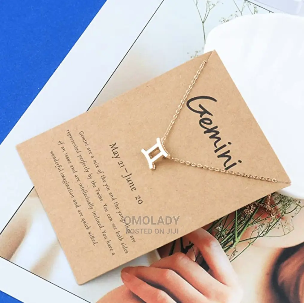 Zodiac Sign Gold Necklace - Gemini
