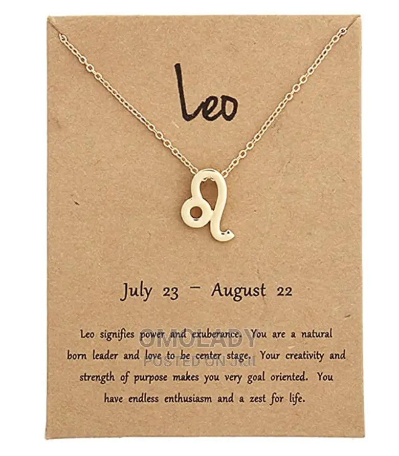 Zodiac Sign Gold Necklace - Leo