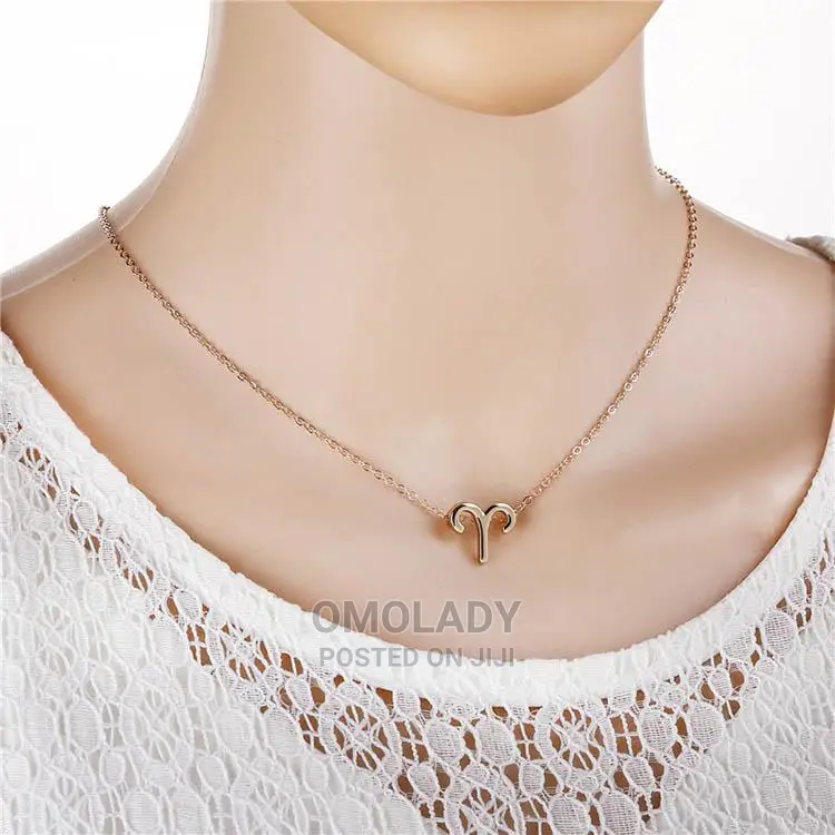 Zodiac Sign Gold Necklace - Aries