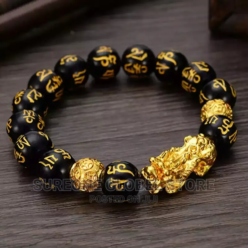 Original Feng Shui Obsidian Stone Beads Bracelet