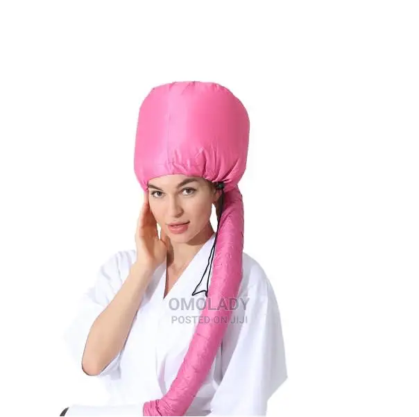 Portable Soft Hair Drying Salon Bonnet Cap - Pink