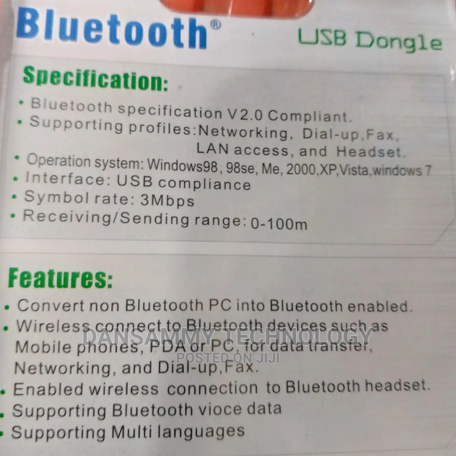 Bluetooth Usb Dongle
