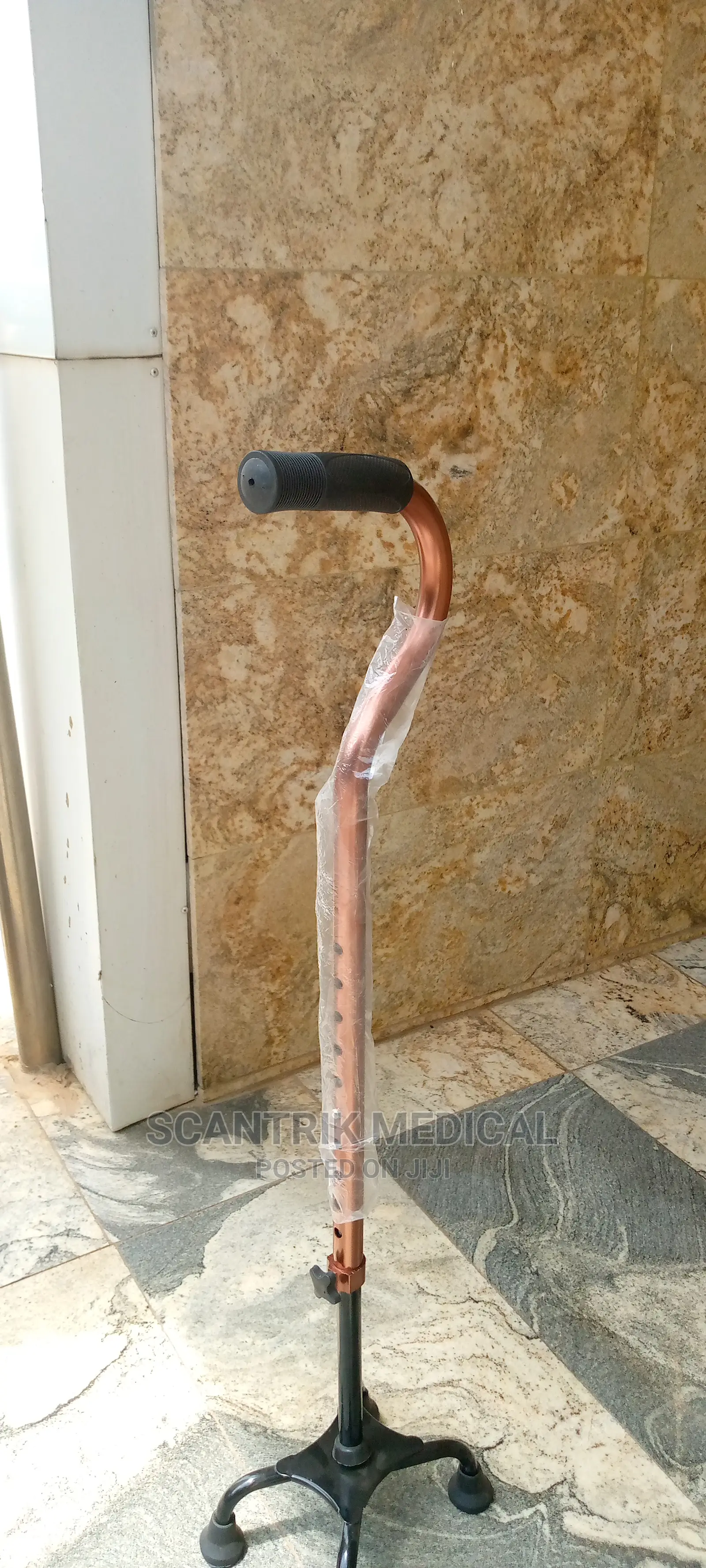 Aluminium Handle Adjustable Quadrangle Walking Stick