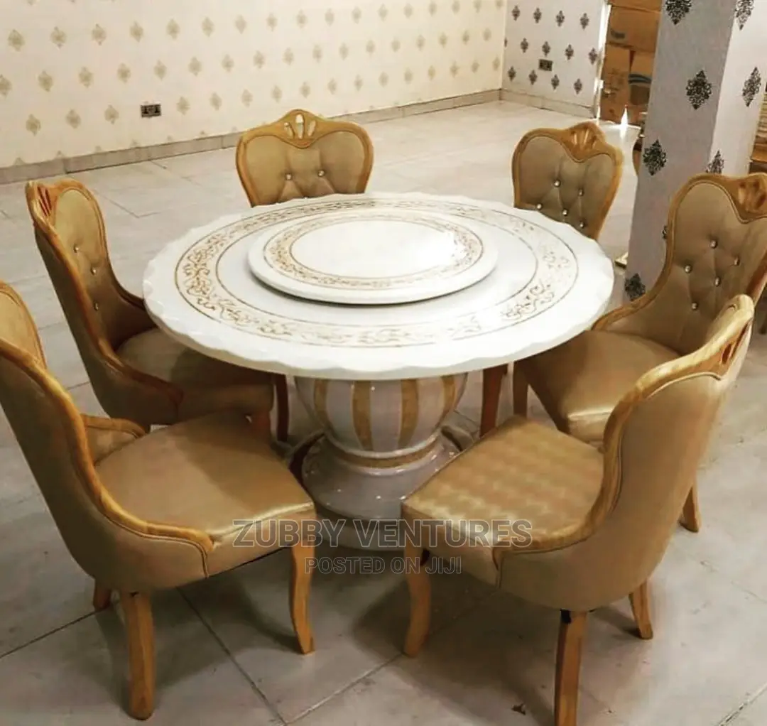 New Imported Royal Marble Dining Table With Chairs