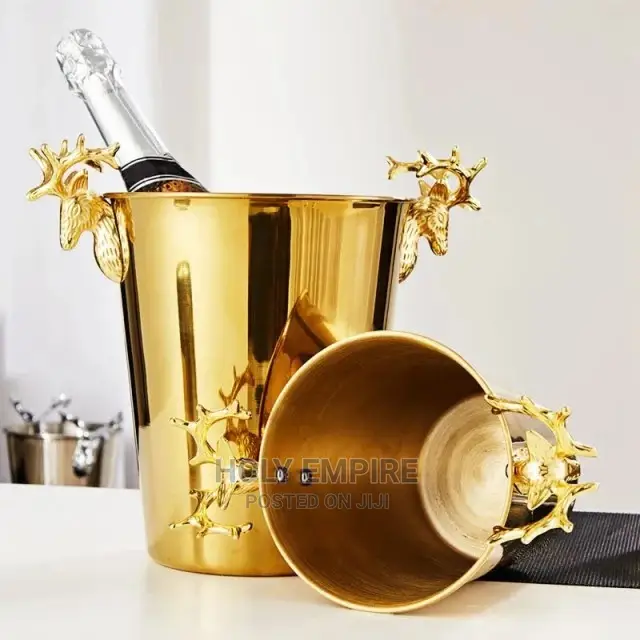Ice Champagne Bucket Deer Head Wine Chiller Bottl