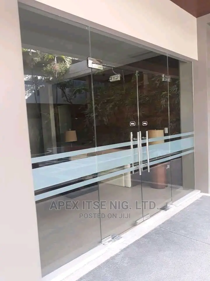 Glass Partition With Swing Door