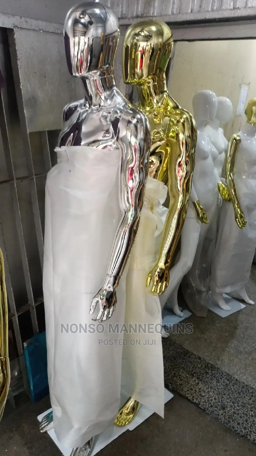 Gold Silver Chrome Full Body Male Mannequins