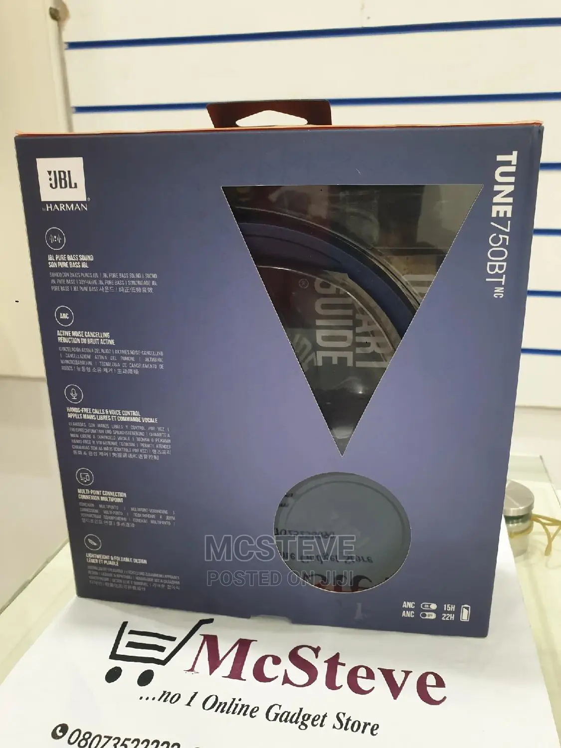 JBL Tune 750BT Noise Cancelling Headphones 100% Original