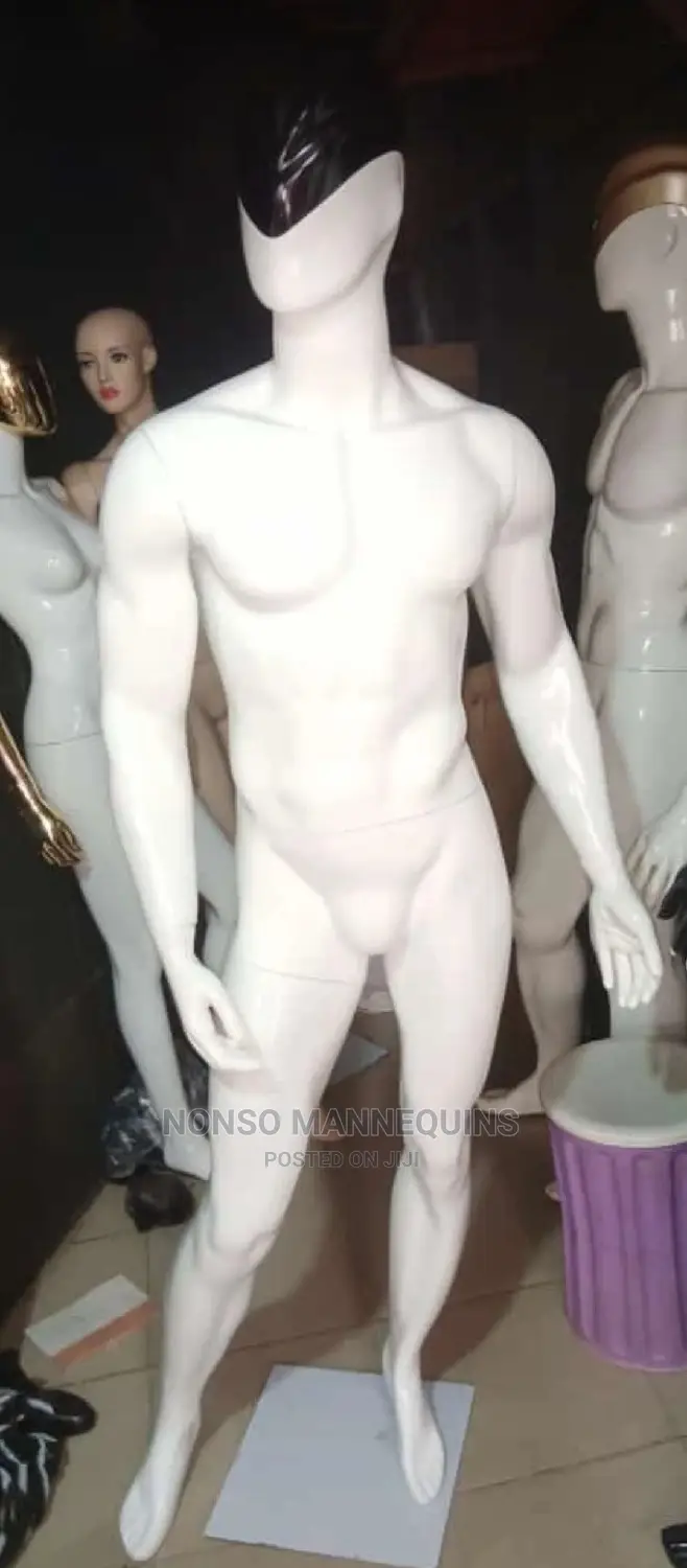 Well Built Body Male Fibre White Mannequin