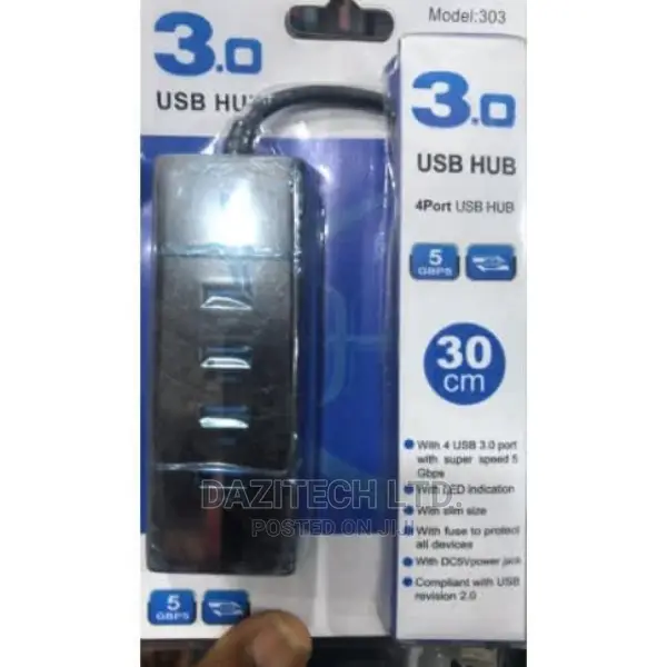 Hub 3.0 Usb Hub -4 Port Black