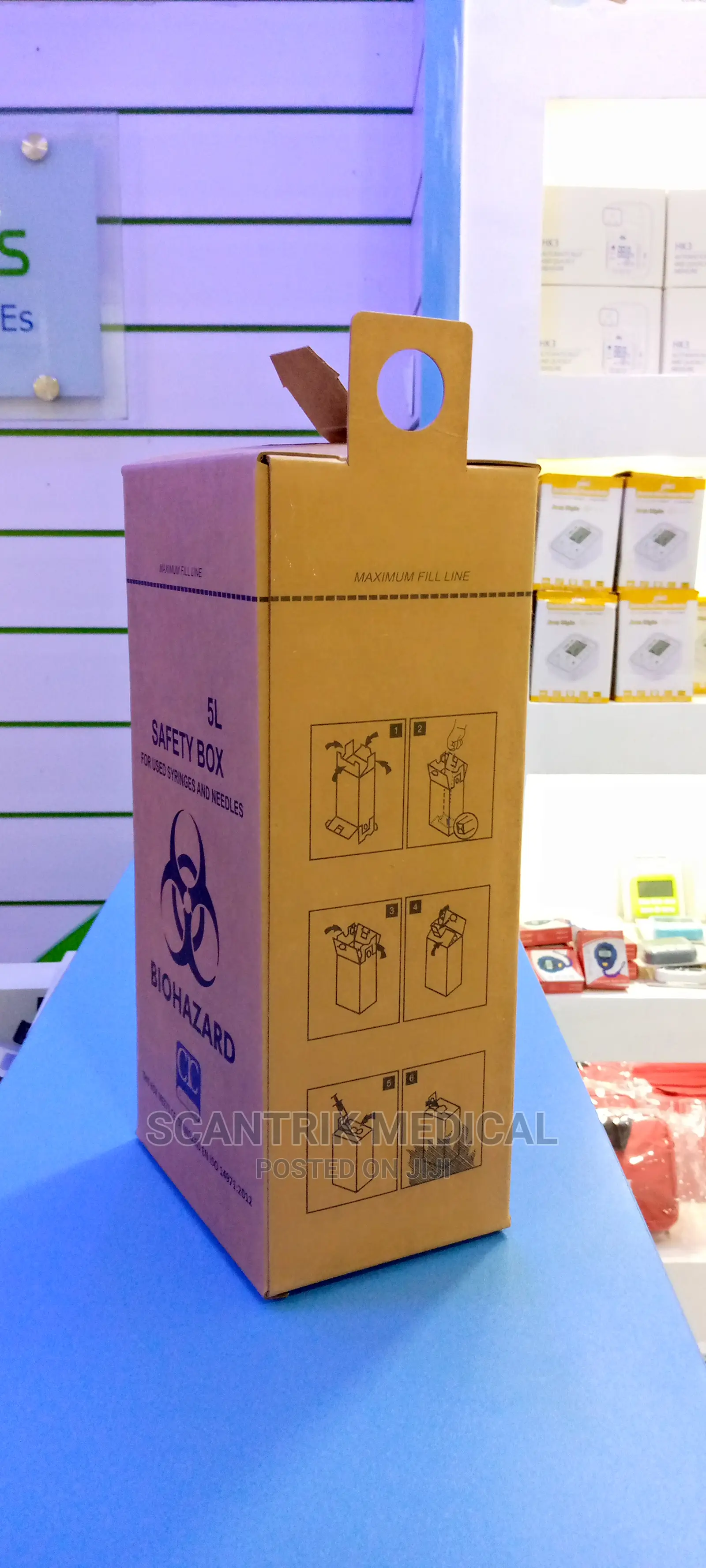 Disposable 5L Paper Needle Sharps Bins Box Container