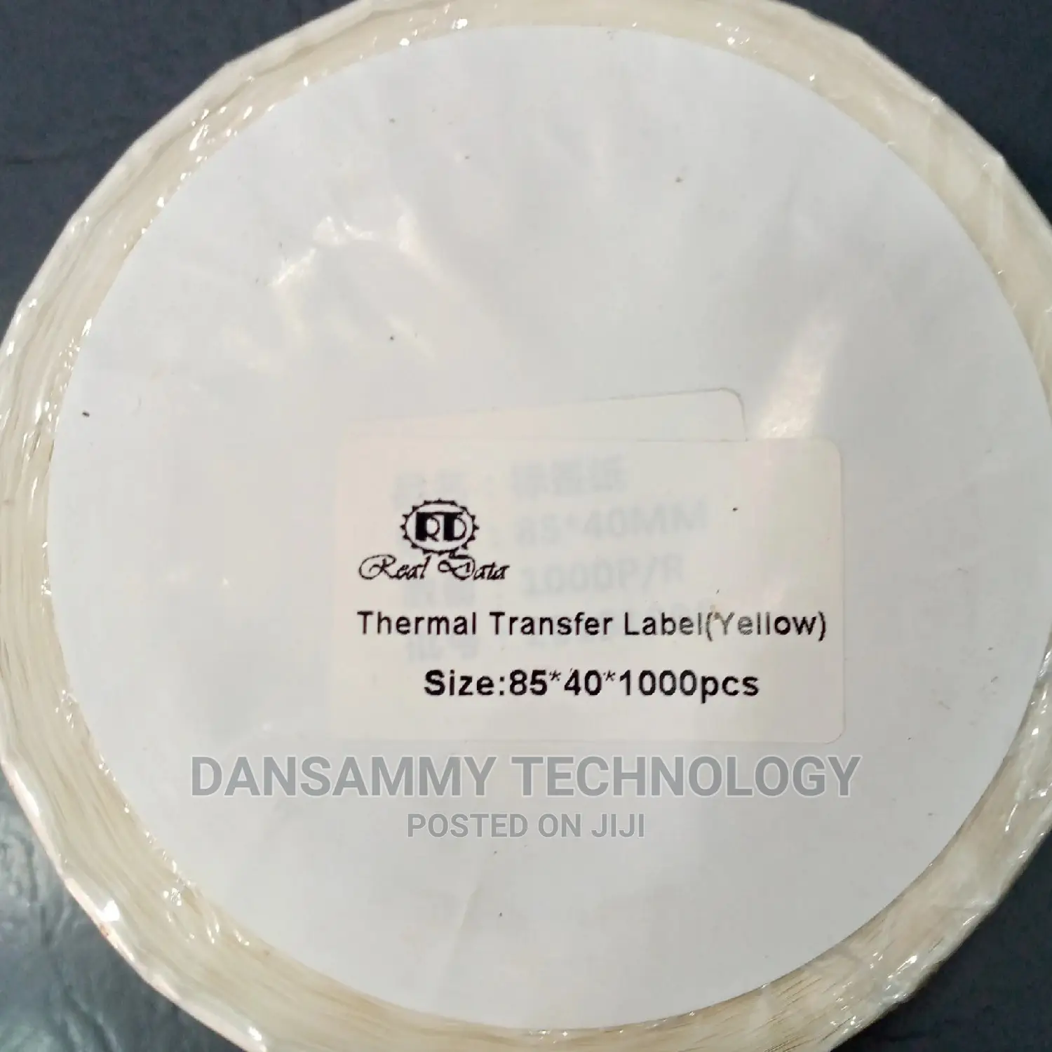 85*40 Direct Thermal Label Paper Yellow Color by 1000 Labels