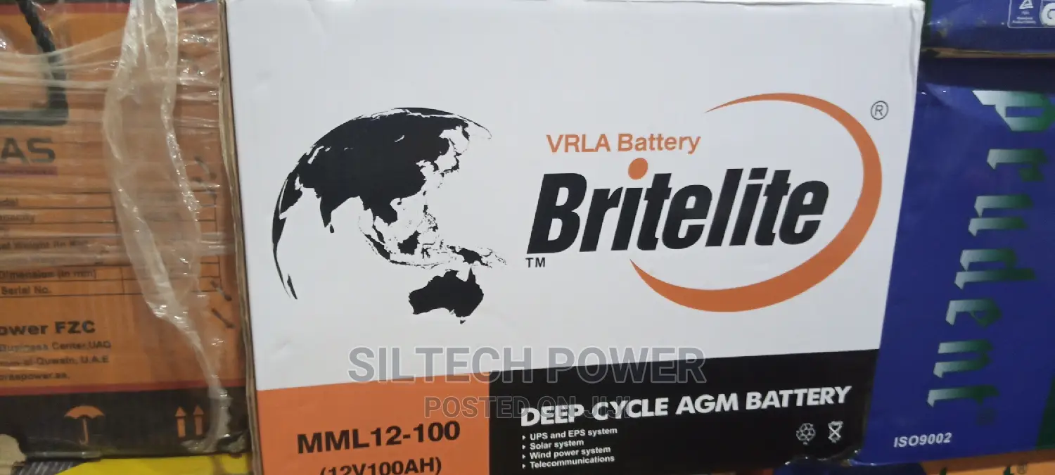 Britelite VRLA Deed Cycle AGM Battery 12v100ah