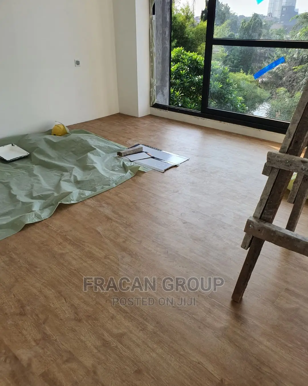 Cover Old Ceramic Tile Using Vinyl PVC Wood-Like Floor.
