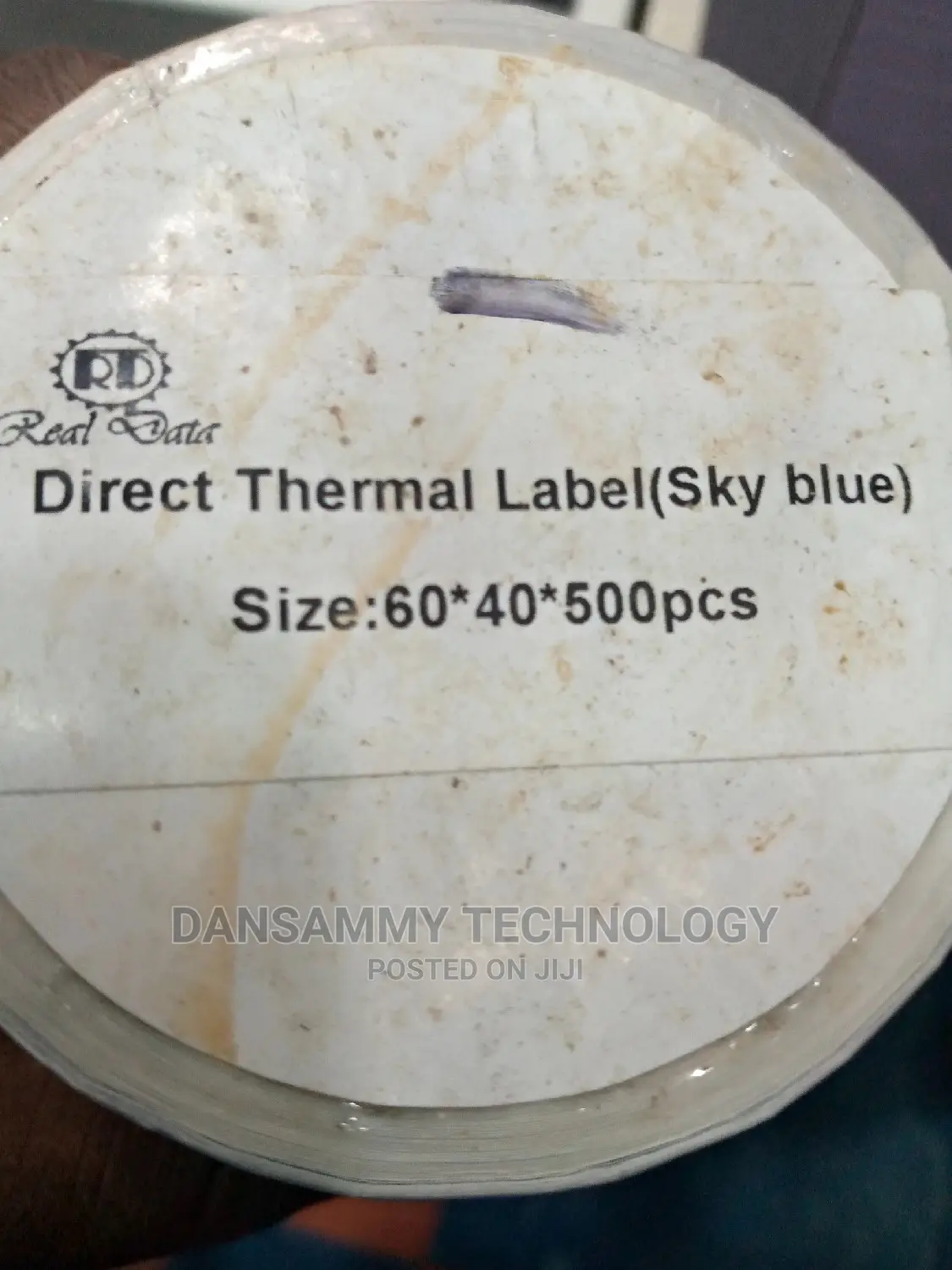 60*40 Direct Thermal Blue Color by 500lables