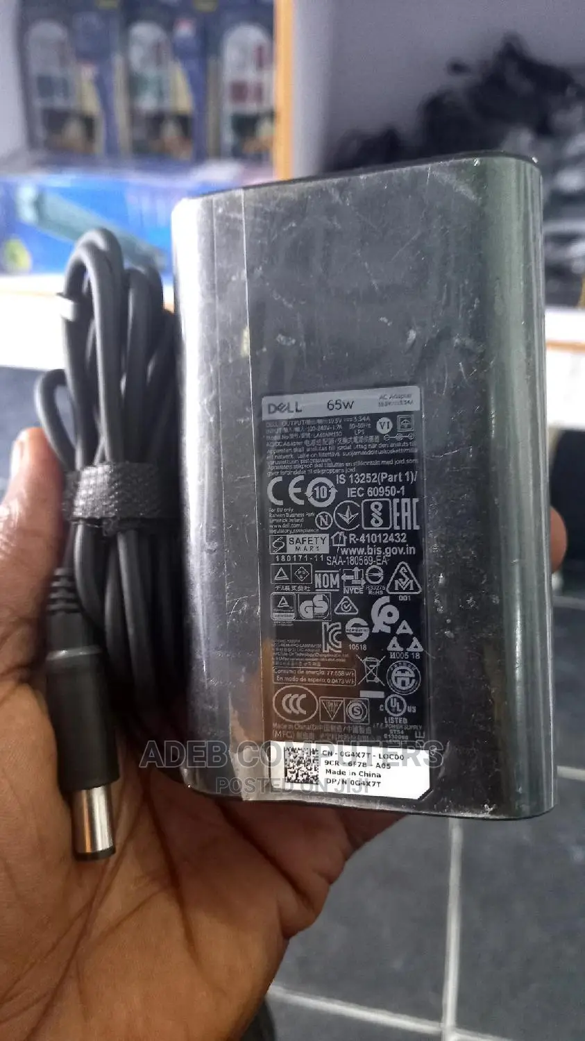 AC Charger for Dell Laptop - 65w/19.5v/3.34a