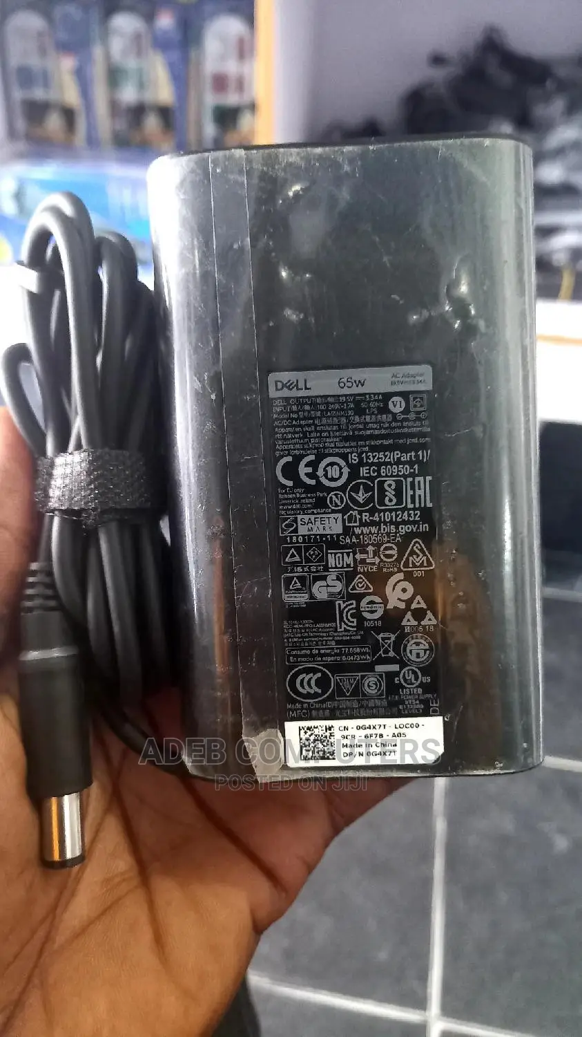 AC Charger for Dell Laptop - 65w/19.5v/3.34a
