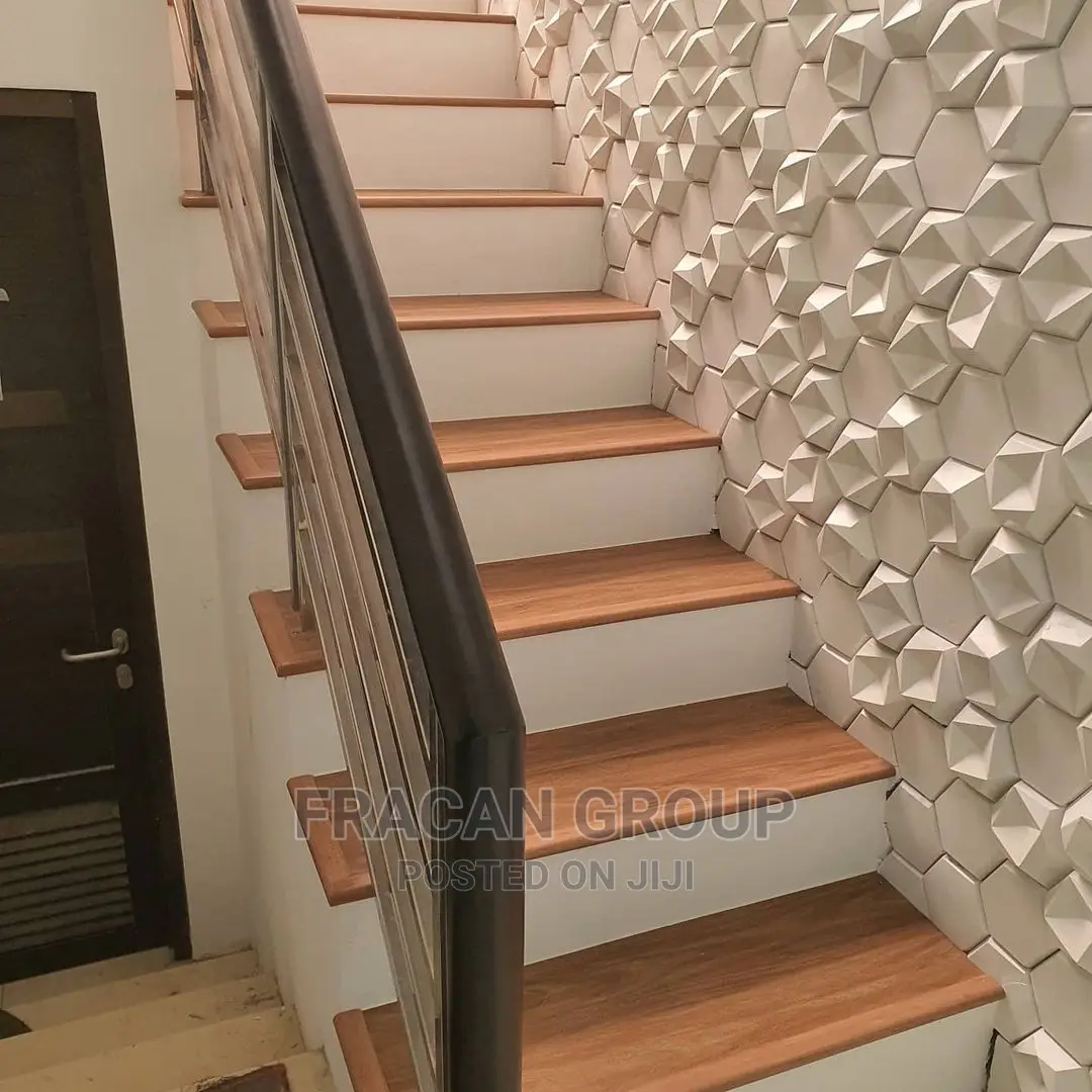 Staircase Vinyl Wood-Like Floor.