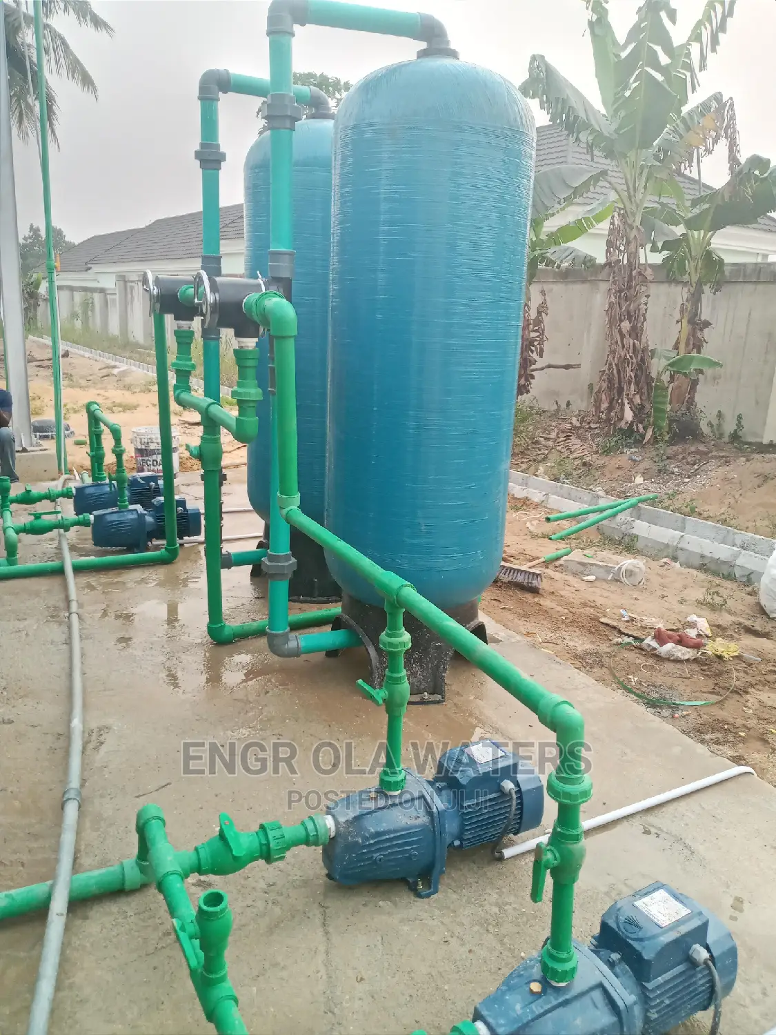 Water Treatment Plant Faber Glass With Pump