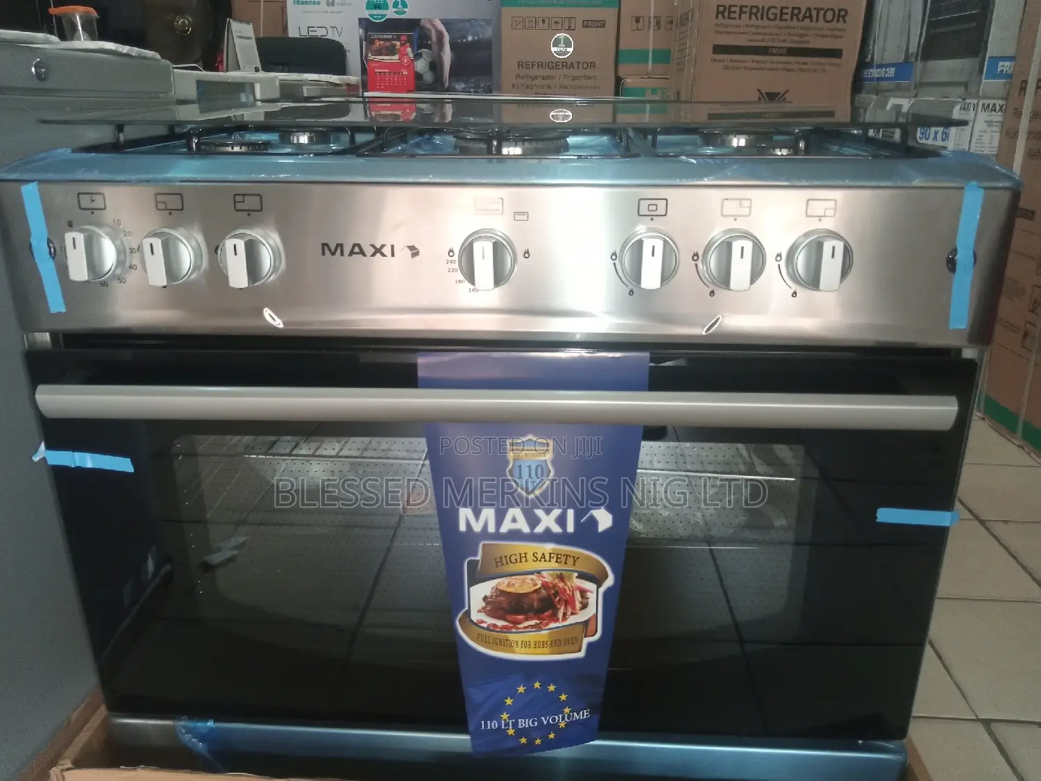 Maxi Gas Cooker 5 Burners All Gas