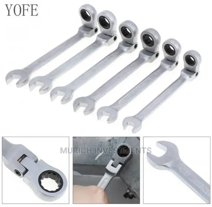 Ratchet Wrench Set With Flexible Head USA Standard 8 -19mm