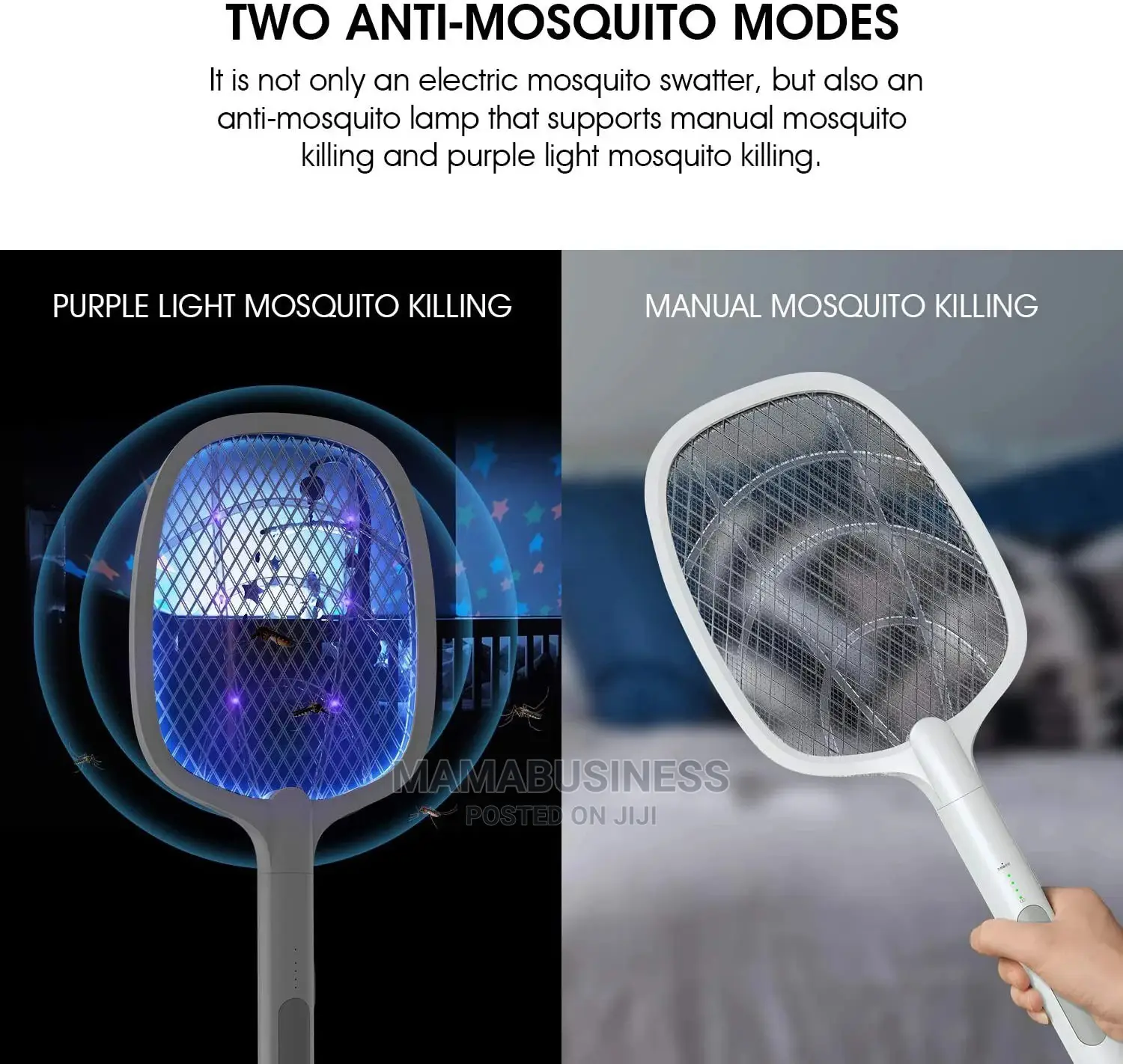 2 In 1 Rechargeable Electric Mosquito Swatter
