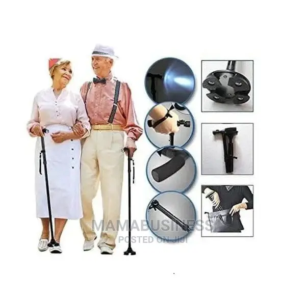 Foldable Walking Stick Cane With Built-in Lights