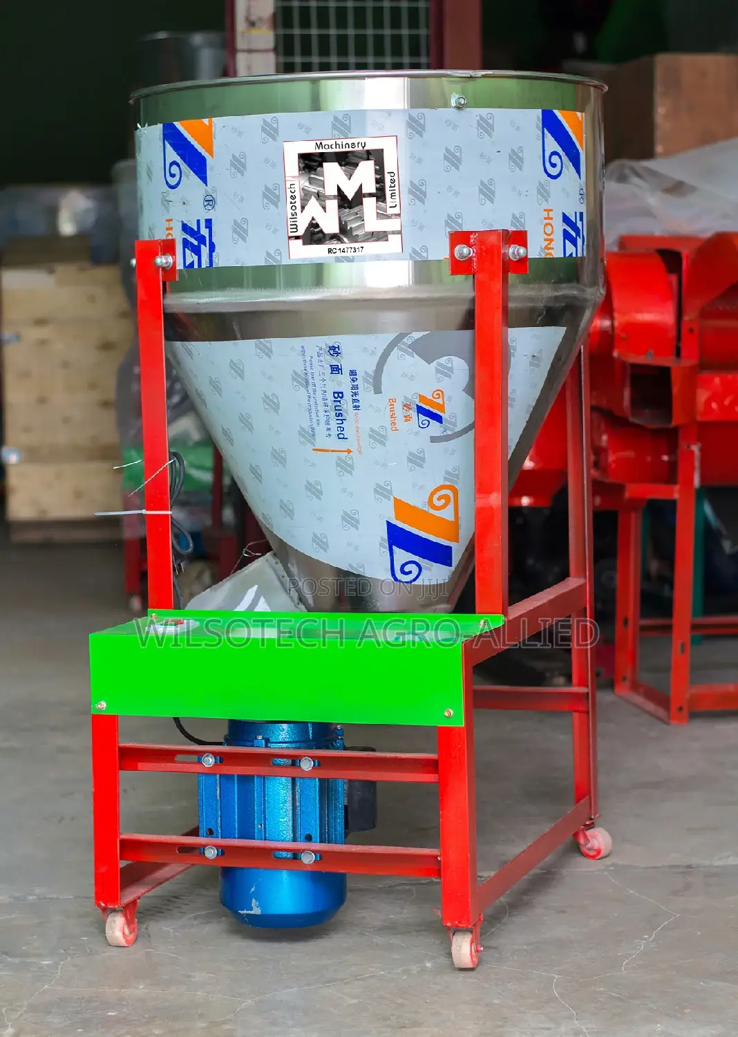 Multifunctional Stainless Steel Mixer for Coating of Grains