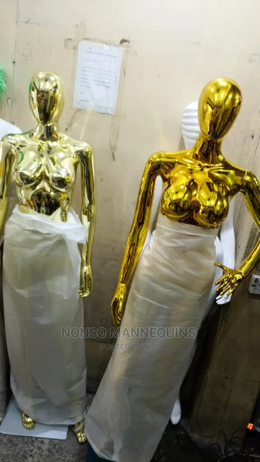 Female Gold Chrome High Quality Display Mannequins